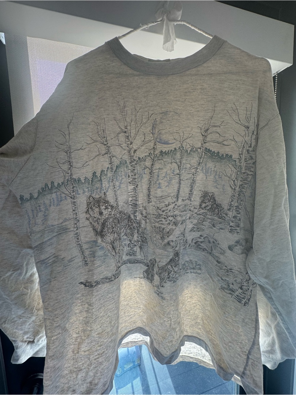 Vintage Long sleeve wolf tee